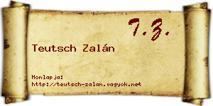 Teutsch Zalán névjegykártya